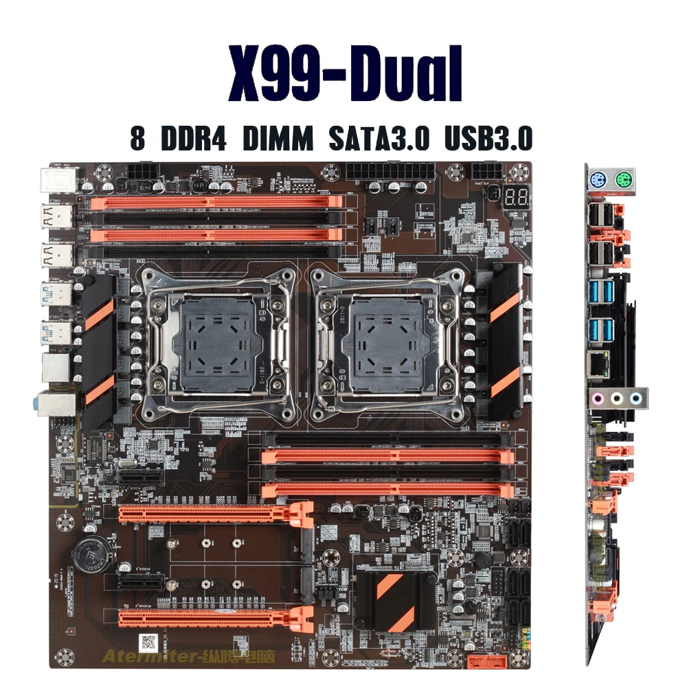 Placa base X99 LGA 2011 V3, CPU Dual, E-ATX, USB3.0, SATA3, 8 DIMM, DDR4, procesador Dual Xeon, ranura M.2, 2011-3