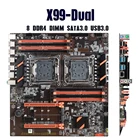 Материнская плата X99 LGA 2011 v3 с двумя процессорами, USB 2011, SATA3, 8 DIMM, DDR4 с двумя процессорами Xeon с двумя слотами M.2,-3