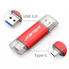 Usb-флеш-накопитель JASTER с логотипом заказчика Type-C 3,0, металлический, 16-32 Гб