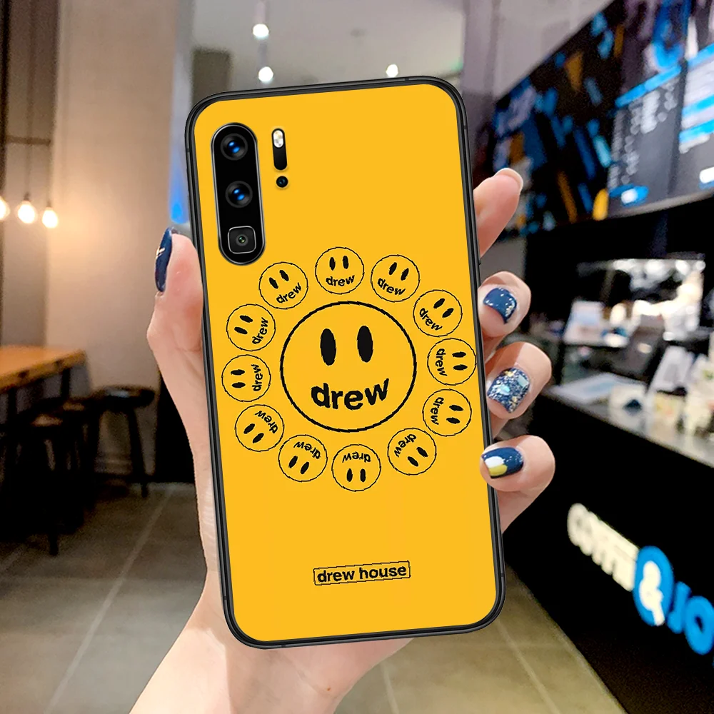 

Justin Drew Cute Bear Phone Case For Huawei P Mate Smart 10 20 30 40 Lite Z 2019 Pro black Shell 3D Coque Painting Waterproof