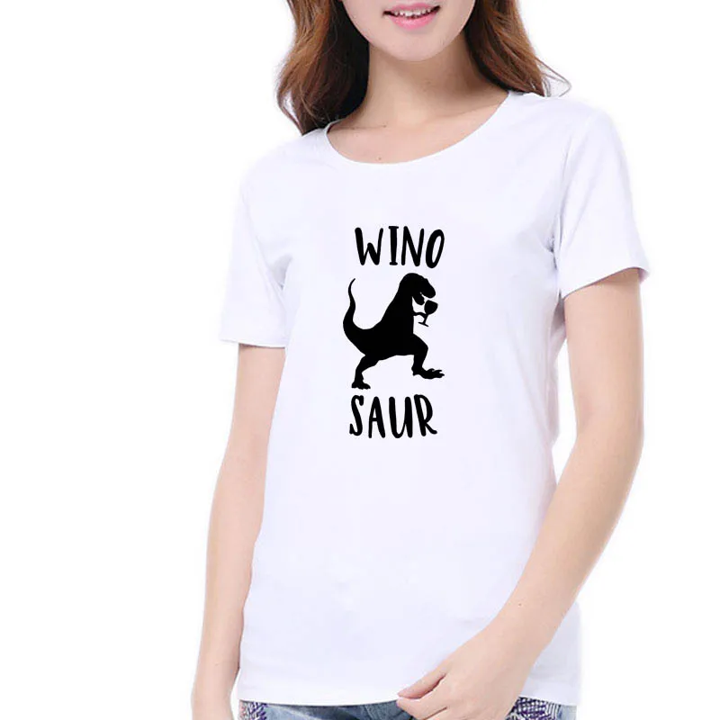 Женская футболка с круглым вырезом WINO SAUR летняя хлопковая коротким рукавом Harajuku |