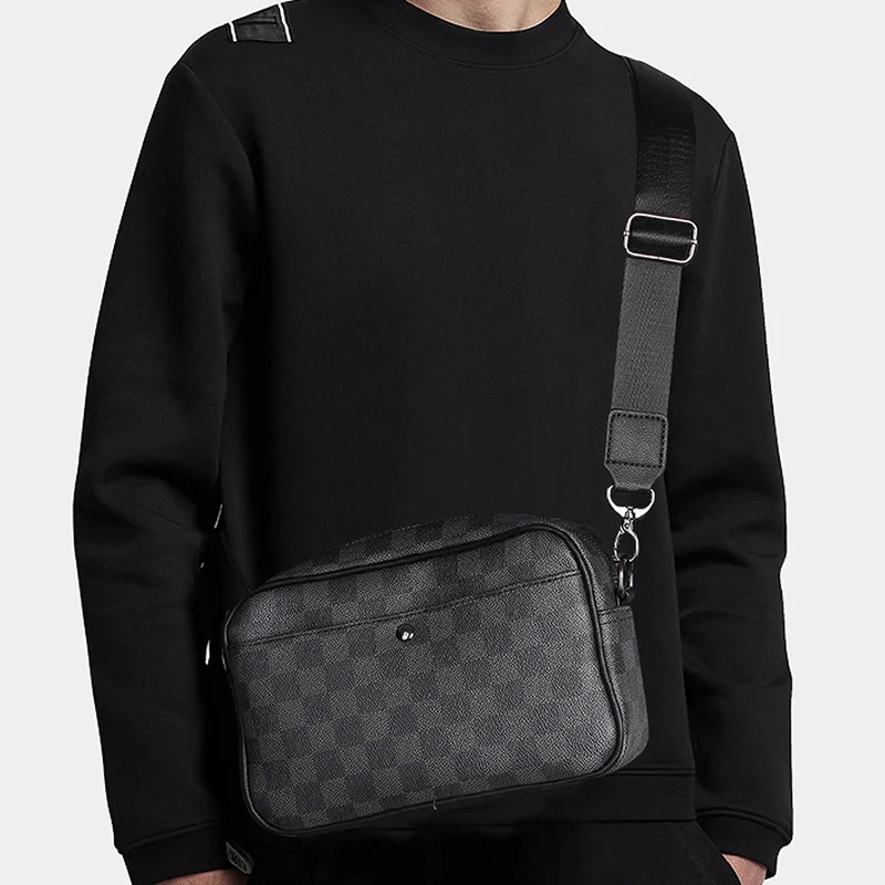 

Padieoe Messenger Bag Men's Microfiber Leather Shoulder Bag Shoulder Bag Shoulder Bag Handbag Wallet Retro