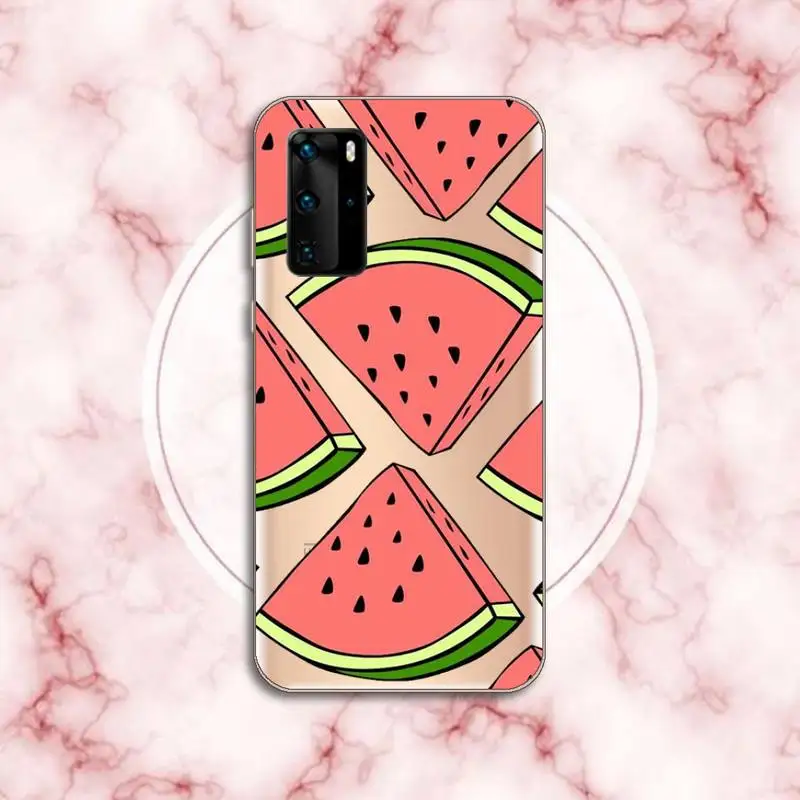 

Summer Fruit Watermelon Lemon Phone Case Transparent for Xiaomi Redmi note 10 t 8 9 pro lite 11 Huawei P honor 8 10i 20 30 40