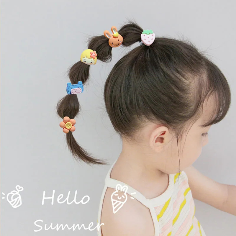 

Cartoon Animal Flowers Princess Scrunchie Children Girls Kids Elastic Hair Rubber Bands Accessories Tie Hair Ring Rope Headdress