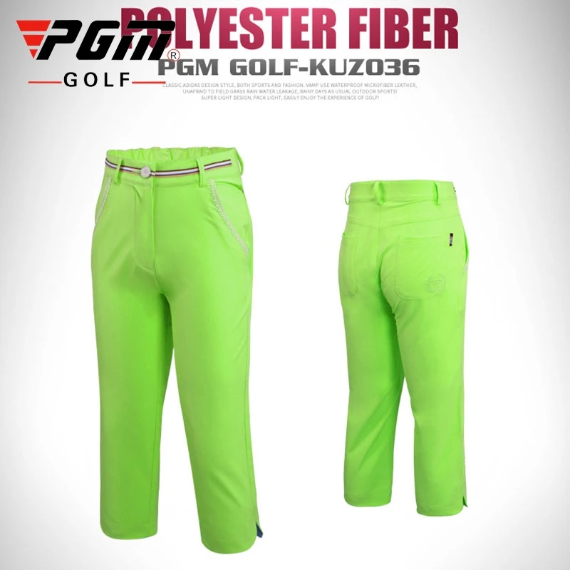 Pgm подлинные брюки для девочек подростков гольфа дышащие удобные летние