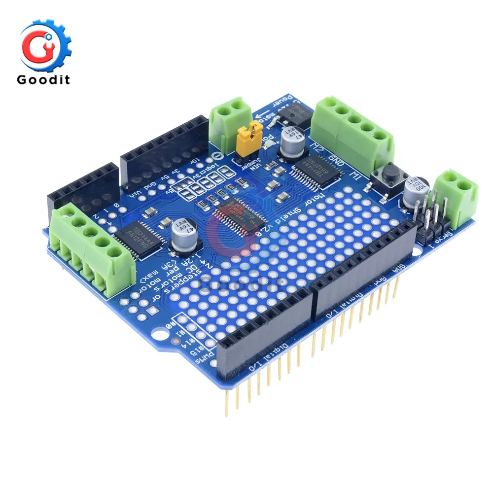 

TB6612 Mosfet Stepper Motor PCA9685 Standard IIC I2C PWM Servo Driver Shield V2 For Arduino Robot PWM Mega R3 Replace L293D