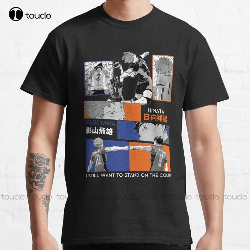 

Новинка, Классическая футболка Hinata Kageyama Haikyuu, Графические Рубашки, футболка унисекс