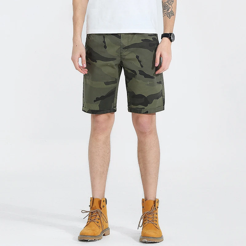 

Camouflage Tactical Army Shorts Men's Summer with Pockets Military Uniform Casual Soft Stretch Breathable Cotton Cargo Pants