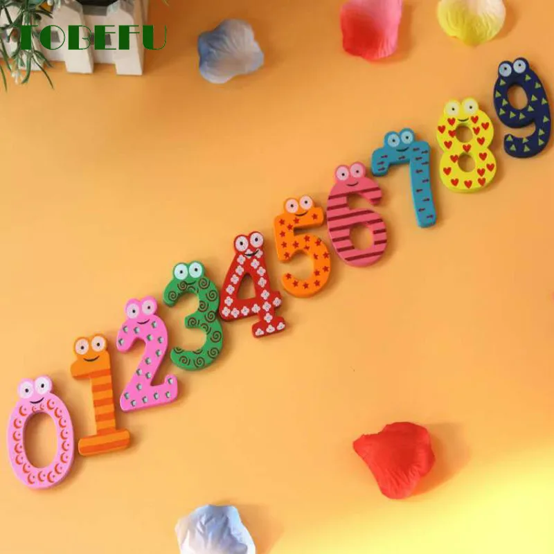 15 шт./компл. Монтессори Детские цифры холодильник Магнитные фигурки палочки