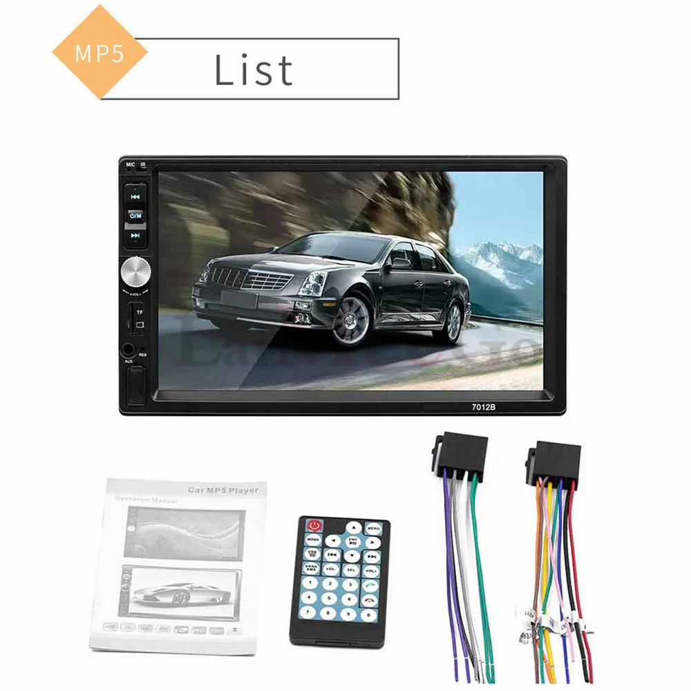 Автомагнитола 2 Din MP5-плеер с сенсорным экраном 7 дюймов HD Bluetooth камерой заднего