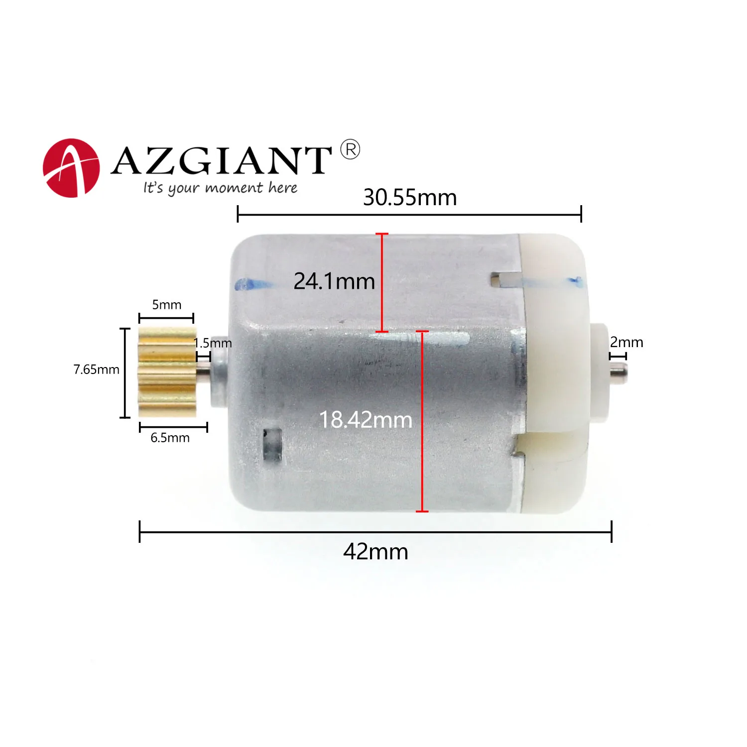 Щеточный двигатель AZGIANT BD423X 12 В 9 зубьев постоянного тока для автомобильного