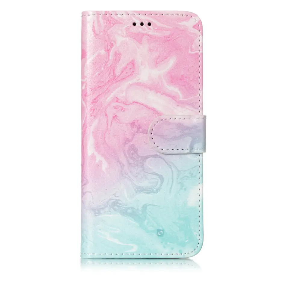 Кожаный чехол с милым рисунком для телефона Samsung Galaxy S9 S8 Plus S7 S6 Edge S5 j3 j5 j7 2017 2016 2015 Note