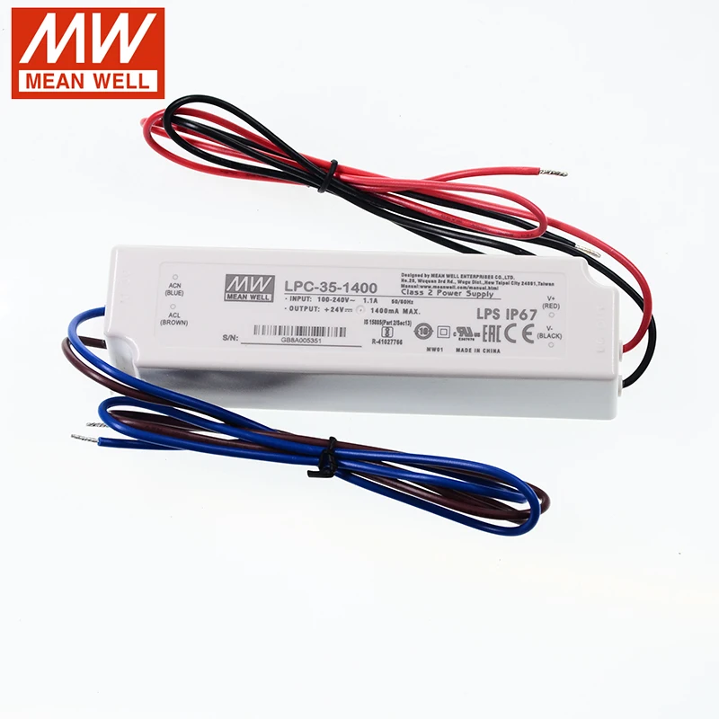 LPC-35-1400 хорошо импульсный источник питания 110 V/220 V AC до 9 ~ 24V DC 1400mA 33 6 W
