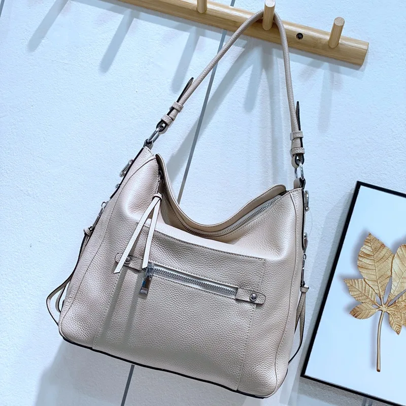 Genuine leather handbags 2021 new tote bag large-capacity luxury natural leather ladies messenger shoulder bag