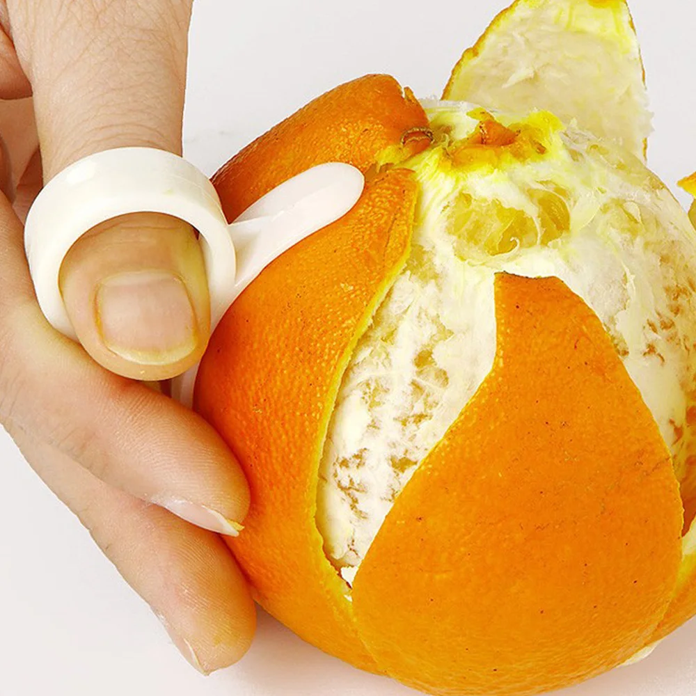 1 шт. для кухонных гаджетов, инструменты для приготовления пищи, инструмент для удаления кожуры, Овощечистка, тип пальца, открытая лимонная Апельсиновая кожура, апельсиновое устройство, ручной пластик
