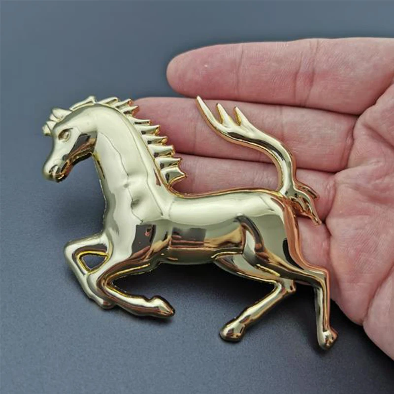 2pcs Ford Mustang Running Horse Emblem Silver