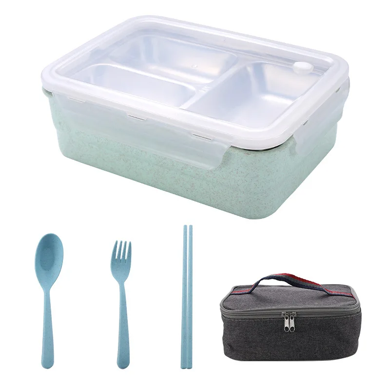Ланч-бокс для детей из нержавеющей стали серый набор сумок Bento box герметичный японский стиль Термосумка для контейнеров с едой контейнер для еды хранения