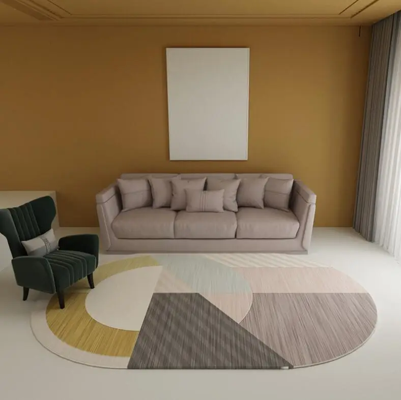 Goedkoop Nordic Onregelmatige Geometrische Tapijt Thuis Woonkamer Badkamer Tapijten Creatieve Slaapkamer Bed Deken Deken Studie Yoga Teppich Mat