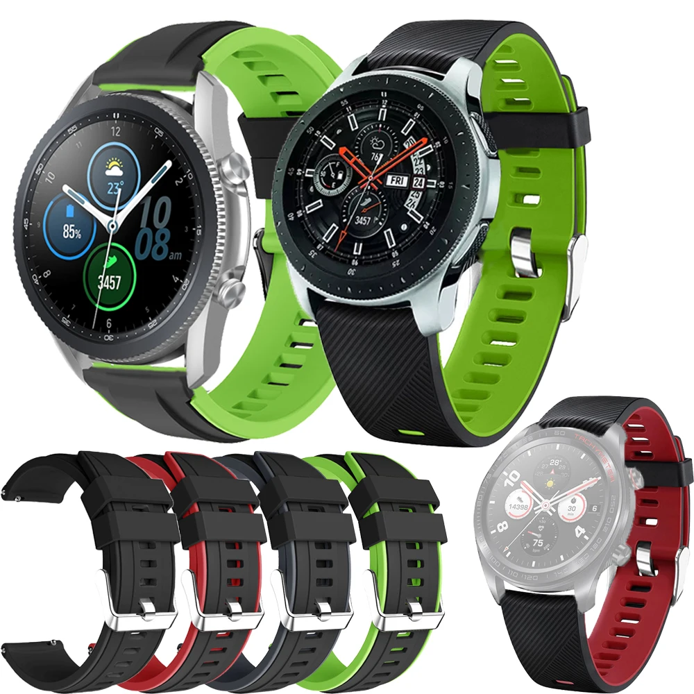 

Для Samsung Gear S3 Frontier Classic, умный спортивный браслет, силиконовый ремешок для часов 22 мм, ремешок для часов для Galaxy Watch 46/3, 45 мм ремешок