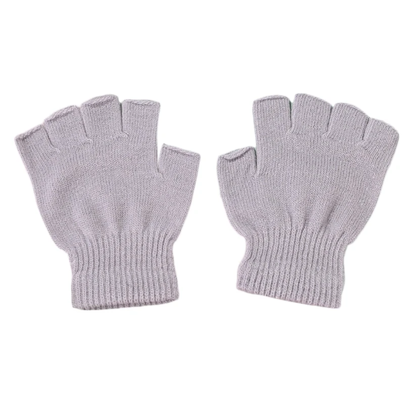 6 пар в партии Унисекс для мужчин и женщин Зимние вязаные перчатки без пальцев