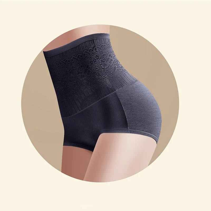 Трусики женские кружевные с завышенной талией пикантные Бесшовные дышащие