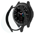 Стекло и чехол для Samsung Galaxy Watch 4 Classic 42 мм 46 мм, матовый чехол из поликарбоната, универсальный защитный чехол-бампер для Galaxy Watch 4