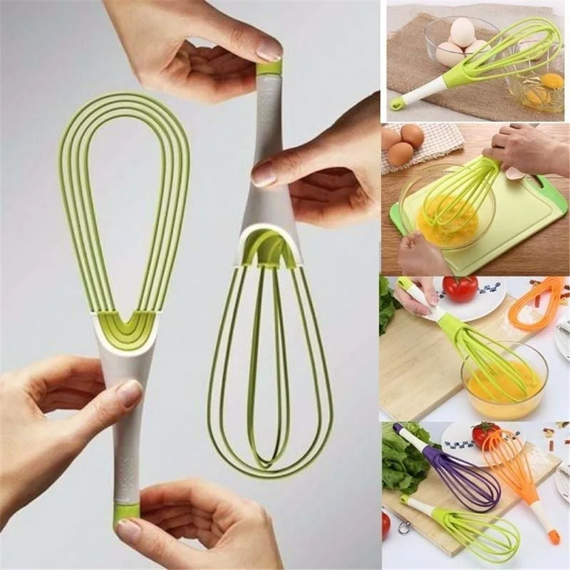 

Hand Egg Mixer Silicone Balloon Whisk Milk Cream Frother Kitchen Utensils for Blending Stirring Egg Separator