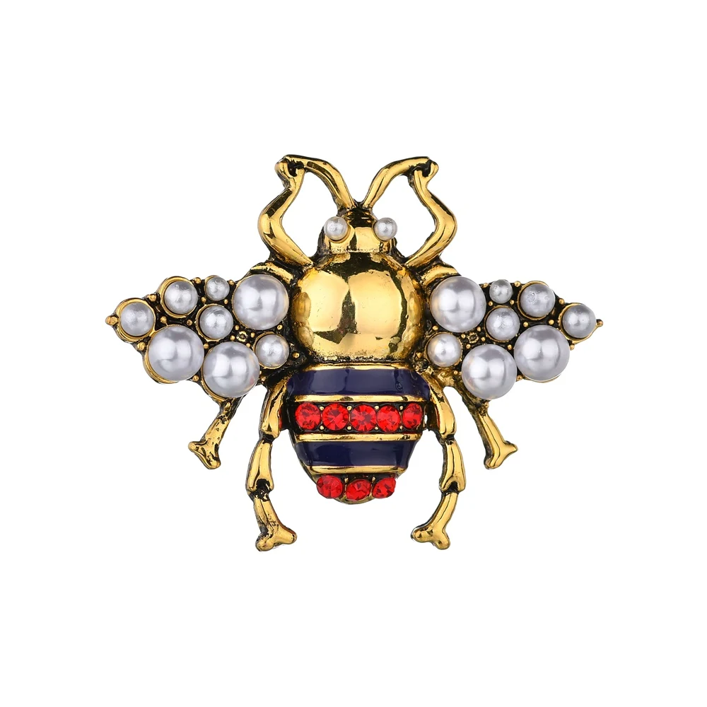 Новые винтажные Броши из горного хрусталя пчелы для женщин модная антикварная