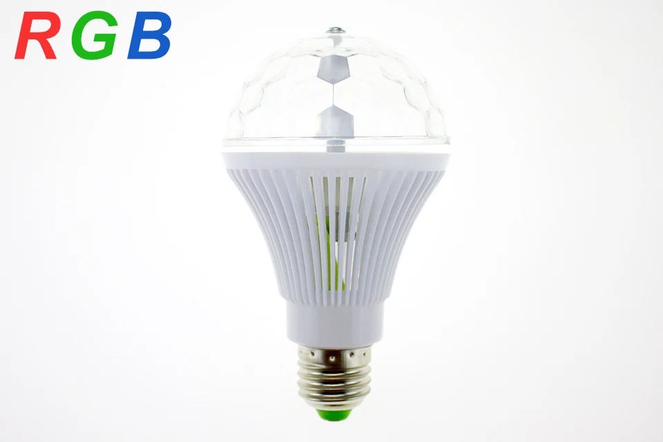 RGB Dj диско-светильник 6 Вт E27 85-265 в Музыка Красочные Авто вращающиеся Волшебные лампочки диско-шар вечерние лампы Эффект лампы домашний Декор Светильник ing