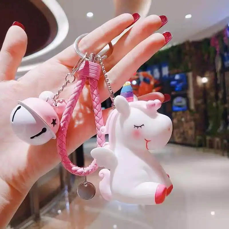 

Cartoon unicorn cute doll key pendant female bag key chain gifts gifts