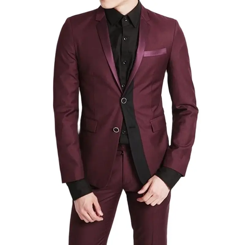 

Best Mens Suits Slim Fit Tuxedo Fashion Dress Groomsman Bridegroom Men Blazer Groom (jacket+pants) mens suits