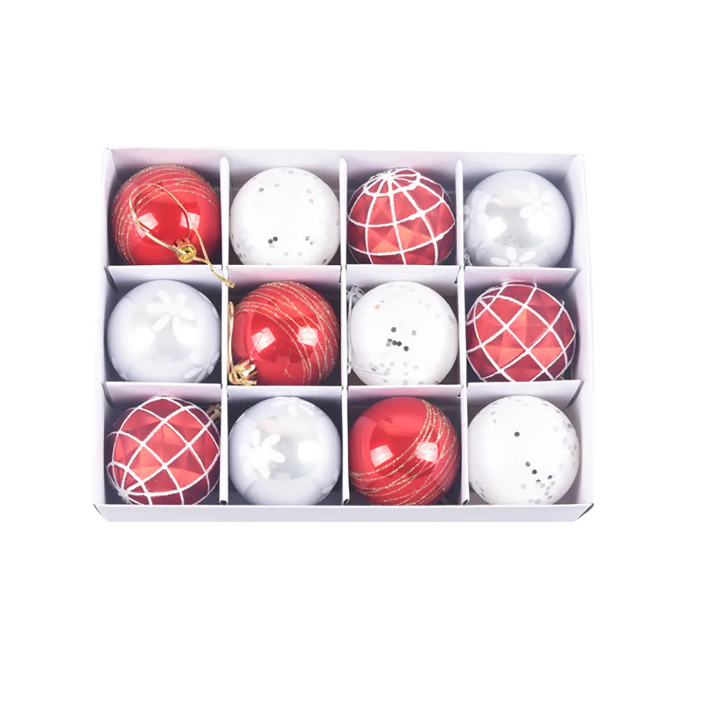 12 шт. в партии 6 см украшения для рождественской елки мяч Блестящий золотистый