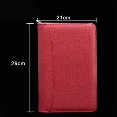 B5 red A5/A6/B5 блокнот на молнии с калькулятор канцелярские товары журнал путешествий; Записная книжка Сумка для документов можно настроить логотип - Color: B5 red
