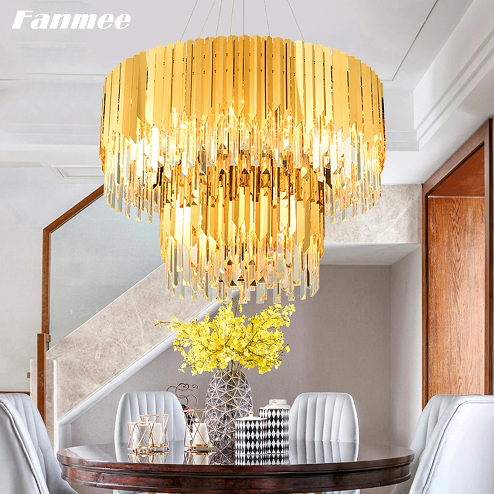 Роскошная хрустальная люстра в стиле постмодерн светодиодный светильник