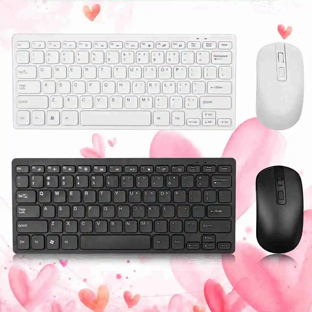 Ультратонкая черная беспроводная клавиатура и мышь 2 4 ГГц | Компьютеры офис