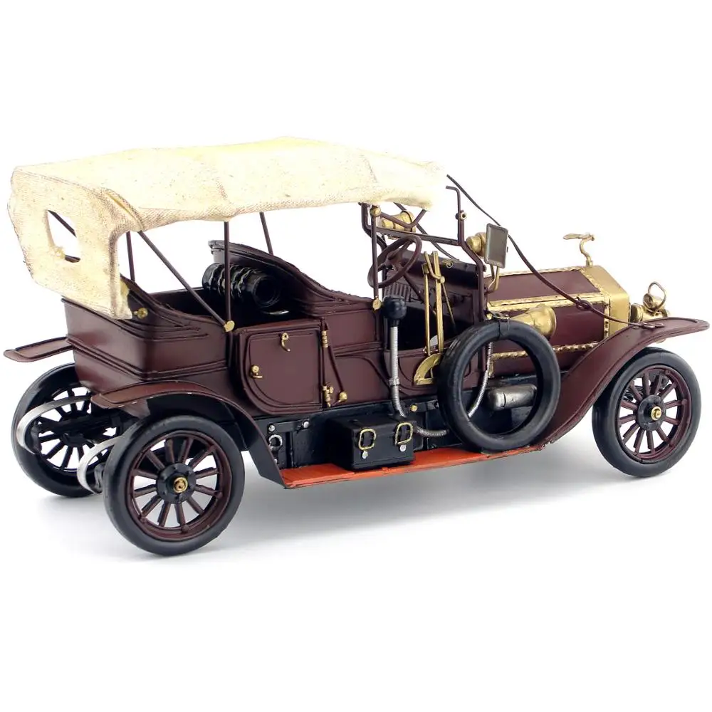 

2021 New Antique classical car model retro vintage wrought metal crafts for home/pub/cafe decoration or birthday gift