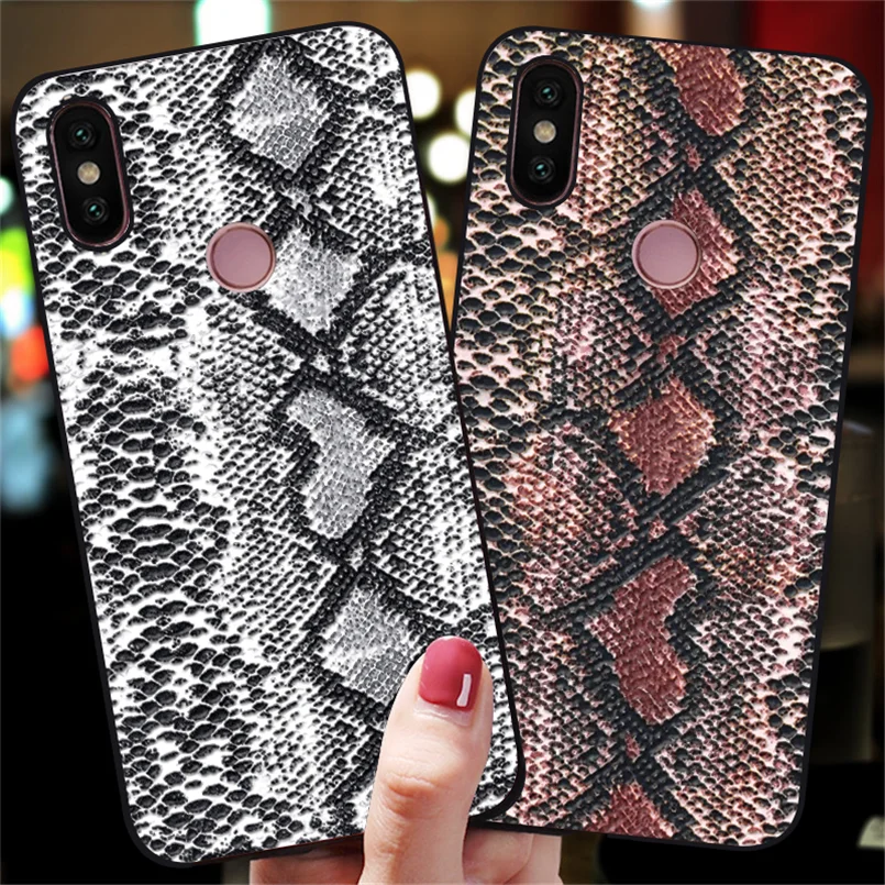 3D Emboss змеиной кожи ТПУ чехол для Xiaomi редми 7А 8А Примечание 5 6 7 8 9 Pro 8Т Mi A3 A1 A2 Lite SE 9Т