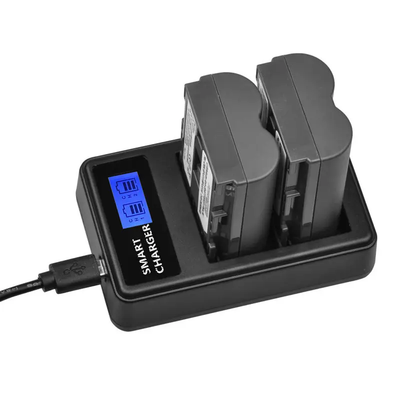 Bp-511/511A Usb ЖК-дисплей двойной порт зарядное устройство для Canon Eos 1000D 450D Kiss F Rebel Xs 18-55Is