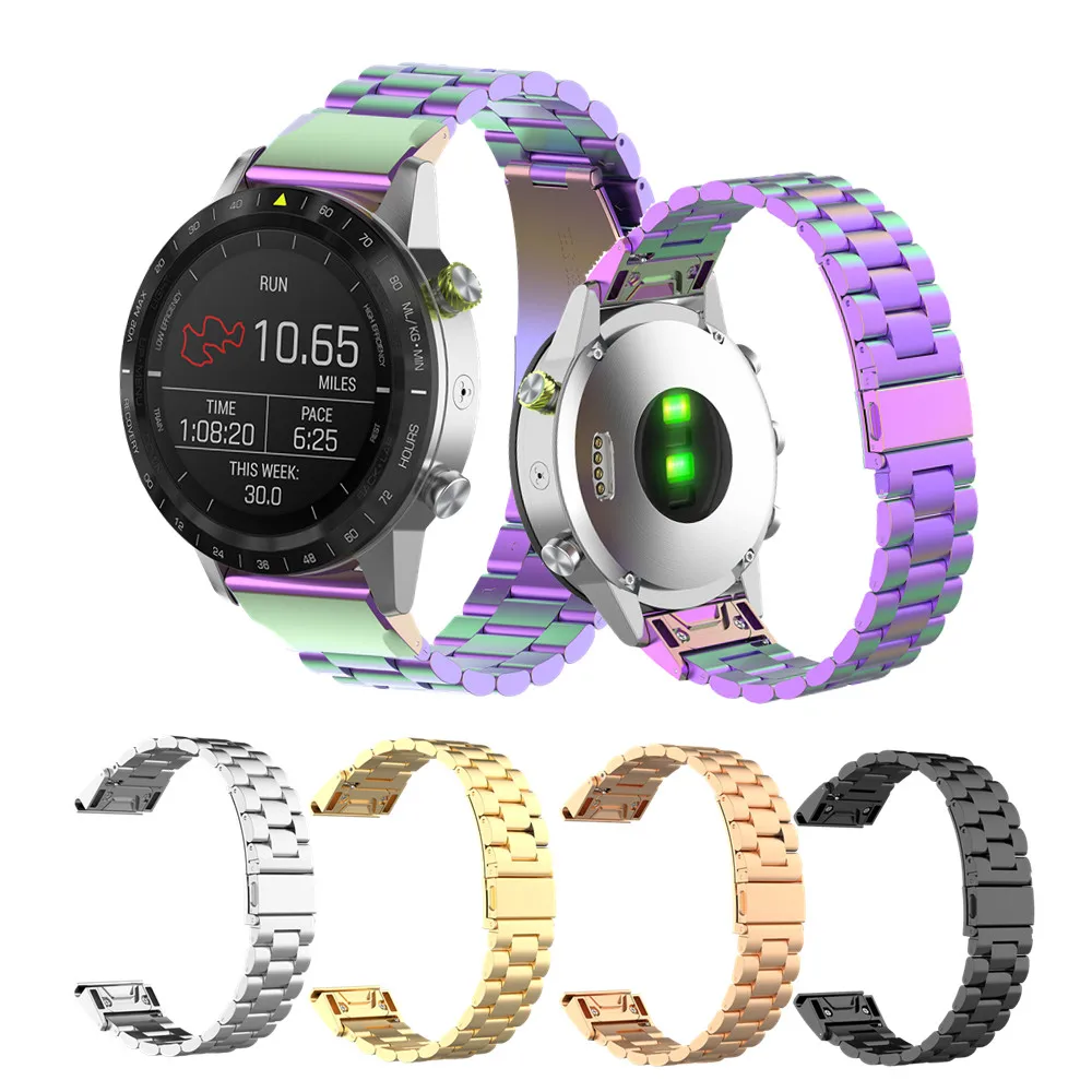 Металлический браслет для смарт часов Garmin Fenix 6 6s 6x Pro Solar 5 5s 5x Plus 3HR 945 935 S50 Quatix5 26 22 20