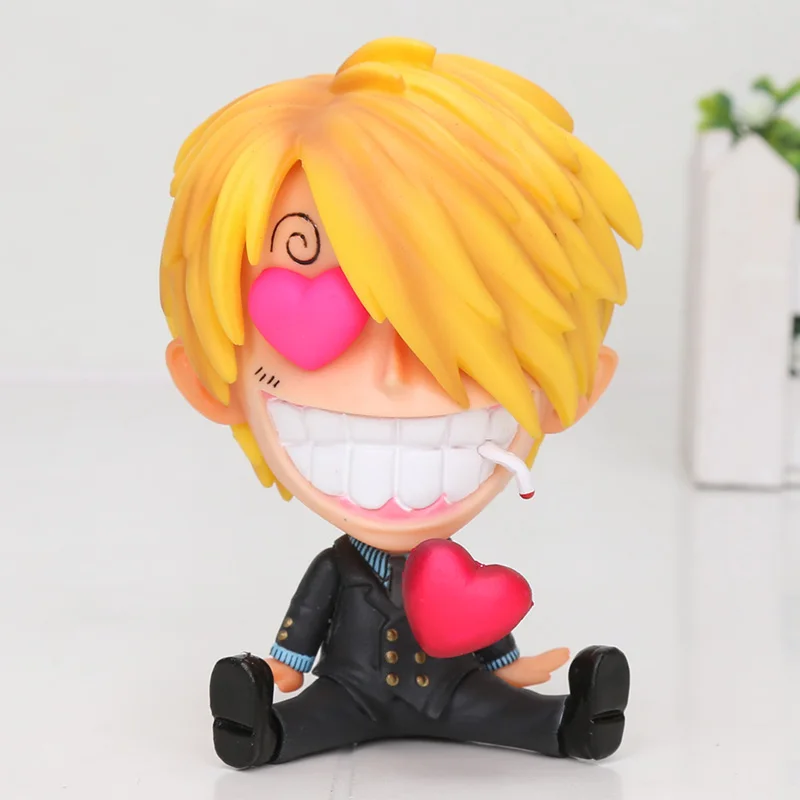 Luffy Figure one piece Figure Sanji Roronoa Зоро удерживает винную бутылку Franky Автомобильные украшения GK ver. ПВХ модель подарок аниме фигура