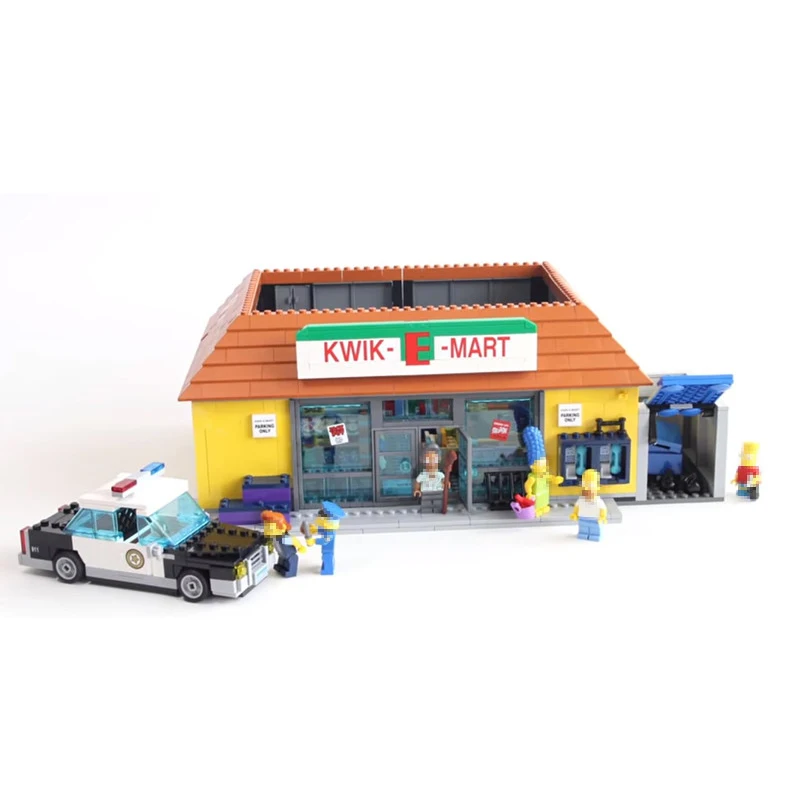 King(83004) 16004 дом KWIK-E-MART супермаркет 2232 шт. Модель Строительный блок кирпичи игрушки подарок для детей 71016