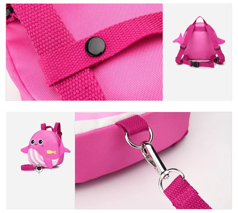 Милый детский рюкзак на лямках с рисунком Кита нейлоновый цветной ремнем для