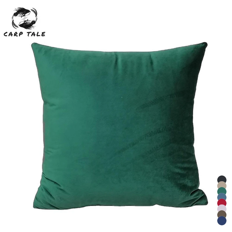 

45x4 5 см однотонная Подушка Роскошный скандинавский мягкий Бархатный Чехол для подушки для дома диван сиденье стул машина Декор пледы Наволо...