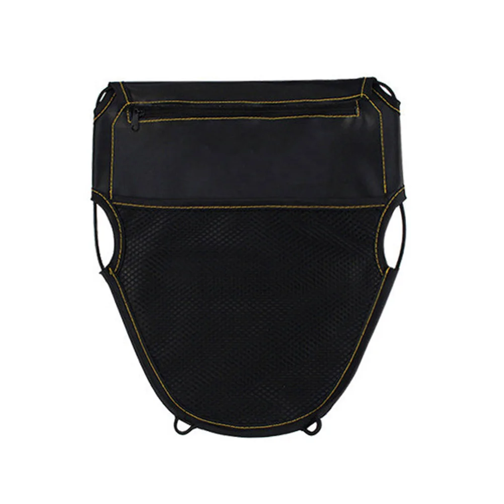New Organizer Storage Bag PU Leather Portable Scooter Container Durable Under Seat Universal Cycling Motorcycle Windshield Front |