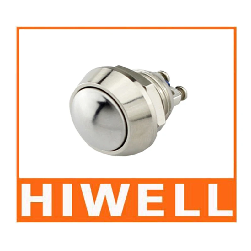 12 мм антивандальный металлический кнопочный переключатель из нержавеющей стали