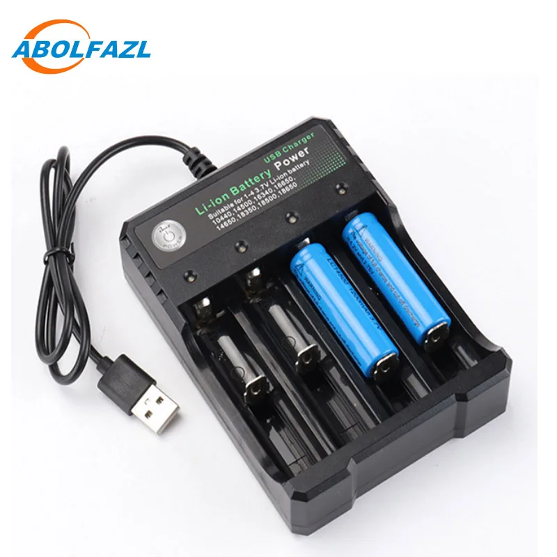 ABOLFAZL 18650 Батарея Зарядное устройство Черный 2 слота AC 110V 220V двойной для QI