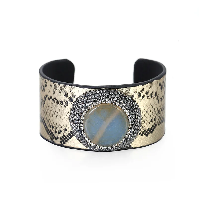 Женский многослойный браслет с металлическим кристаллом Boho широкий ювелирное