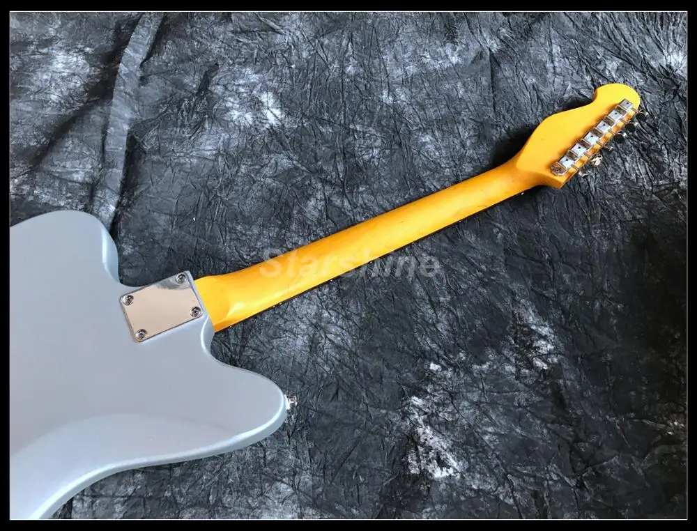 Высокое качество Jaguar Custom Shop Электрогитара T-ER7 Металл Серый цвет P90 Пикапы