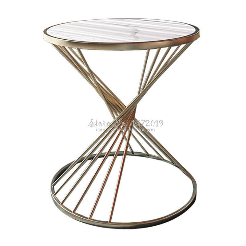 Роскошный Маленький журнальный столик в скандинавском стисветильник Круглый