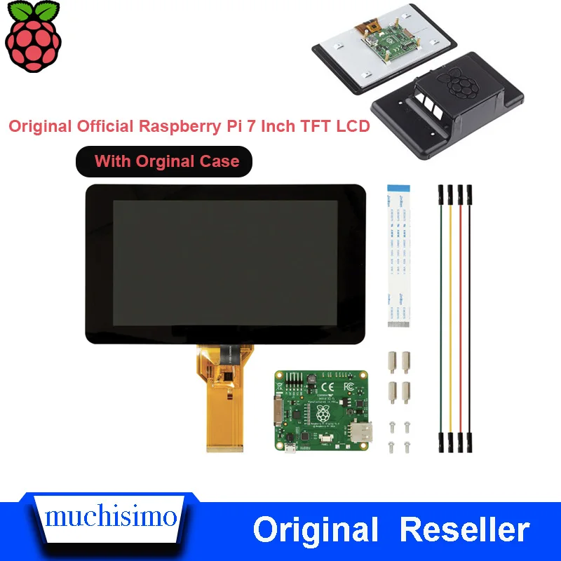 Официальный Raspberry Pi 7 дюймов TFT lcd сенсорный экран монитор дисплей 800*480 с корпус для Raspberry Pi